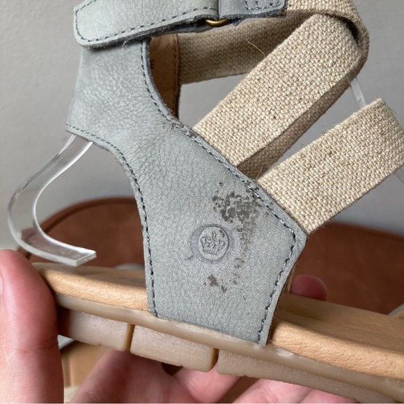 Born | Breck Leather Canvas Gladiator Ballet Sandal - Picture 7 of 10